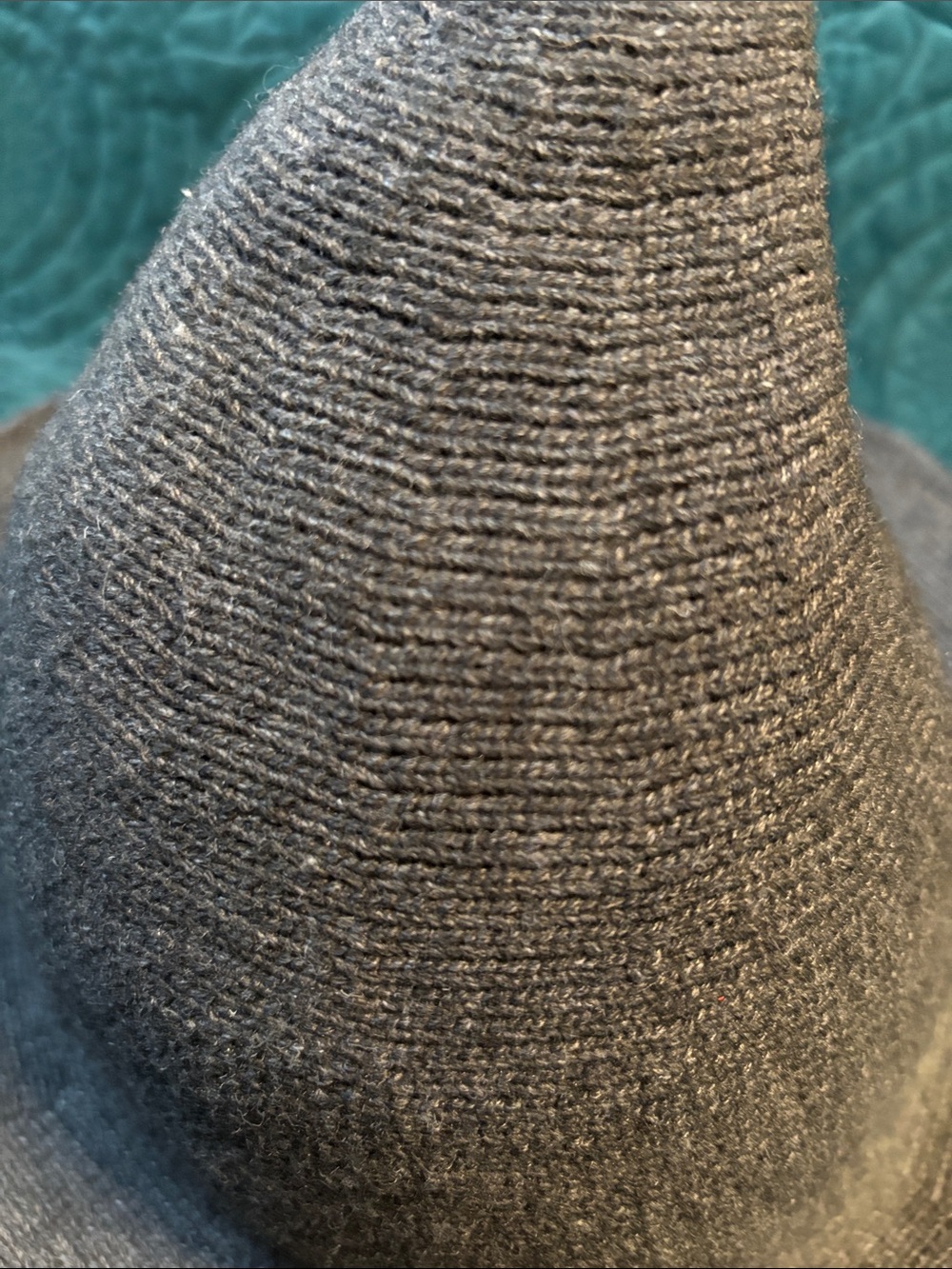 Pointed Knit Witch Hat in Charcoal Gray - Picture 5 of 7